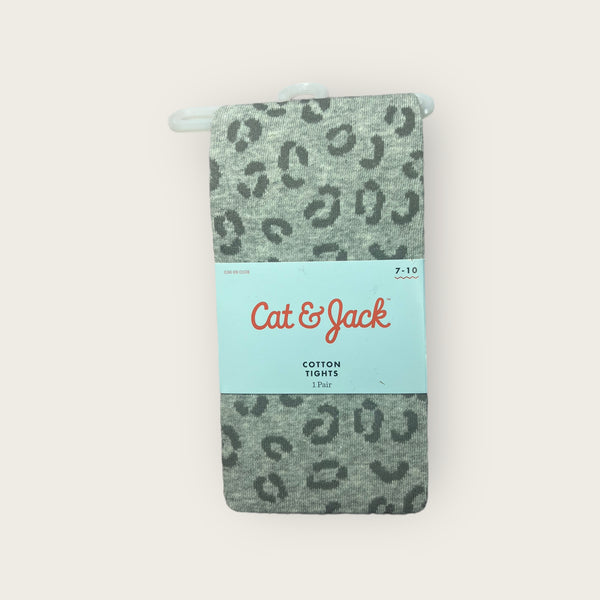 Girls' Cat & Jack Cotton Tights - Leopard