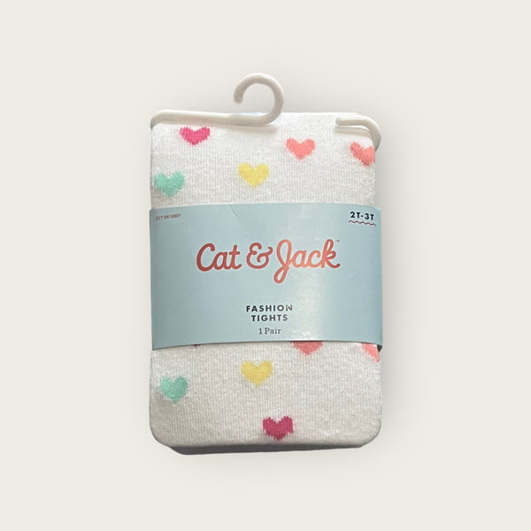 Girls' Cat & Jack Cotton Fashion Tights - Hearts