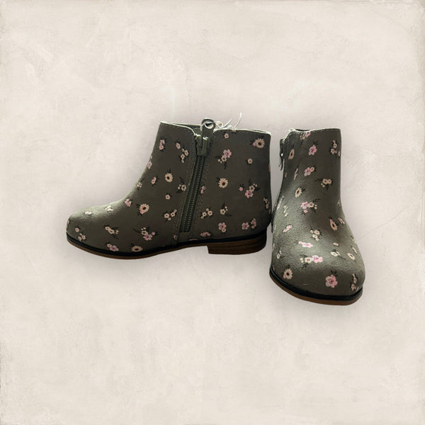 GIrls' Toddler Cat & Jack Slip On Floral Zipper Booties  Penelope