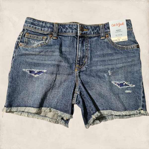 Girls' Cat and Jack Destructed Jean Shorts
