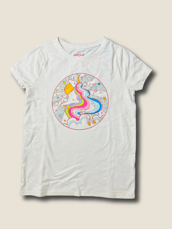 Girls' Cat & Jack Outer Space Unicorn Tee