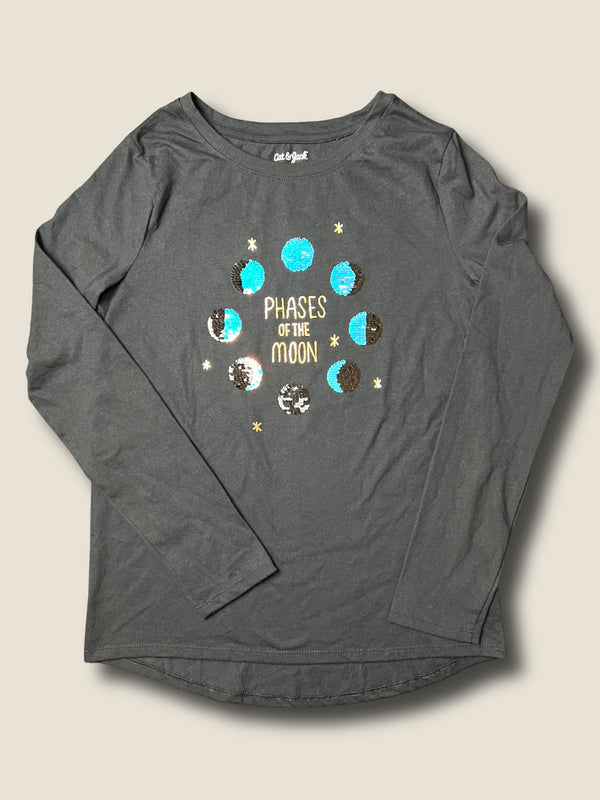 Girls' Cat & Jack Phases of The Moon Sequin Tee