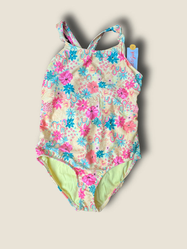 Cat & Jack Happy Days One Piece Floral Swimsuit