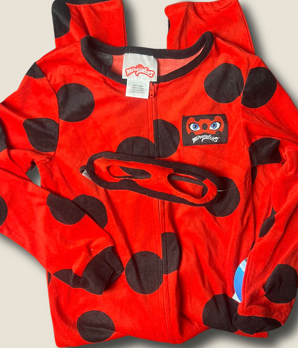 Girls' The Miraculous Lady Bug Zip Up Onesie