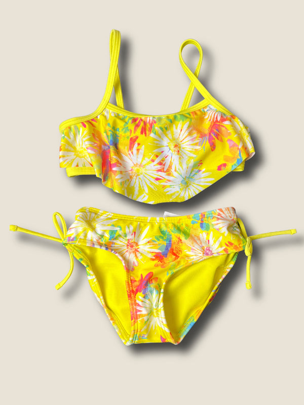 Girls' Cat & Jack Daisies 2 Piece Flount Bikini Swimsuit