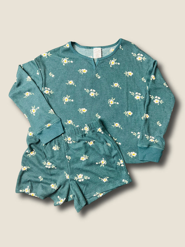 Girls' Art Class 2 Piece Daisy Floral Long Sleeves Pajamas Outfit