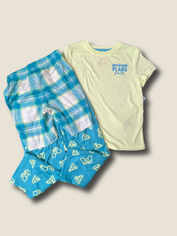 Cat and Jack Boys 3 Piece Pajamas Outfit WEEKEND PLANS