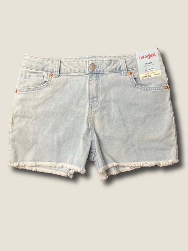 Girls' Cat & Jack Low Rise Raw Hem Jean Shorts